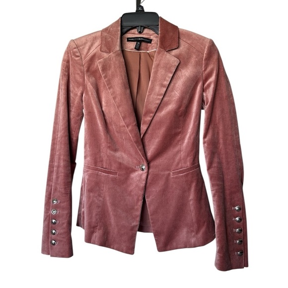 White House Black Market Jackets & Blazers - White House Black Market Pink Velvet Blazer Excellent Size 00